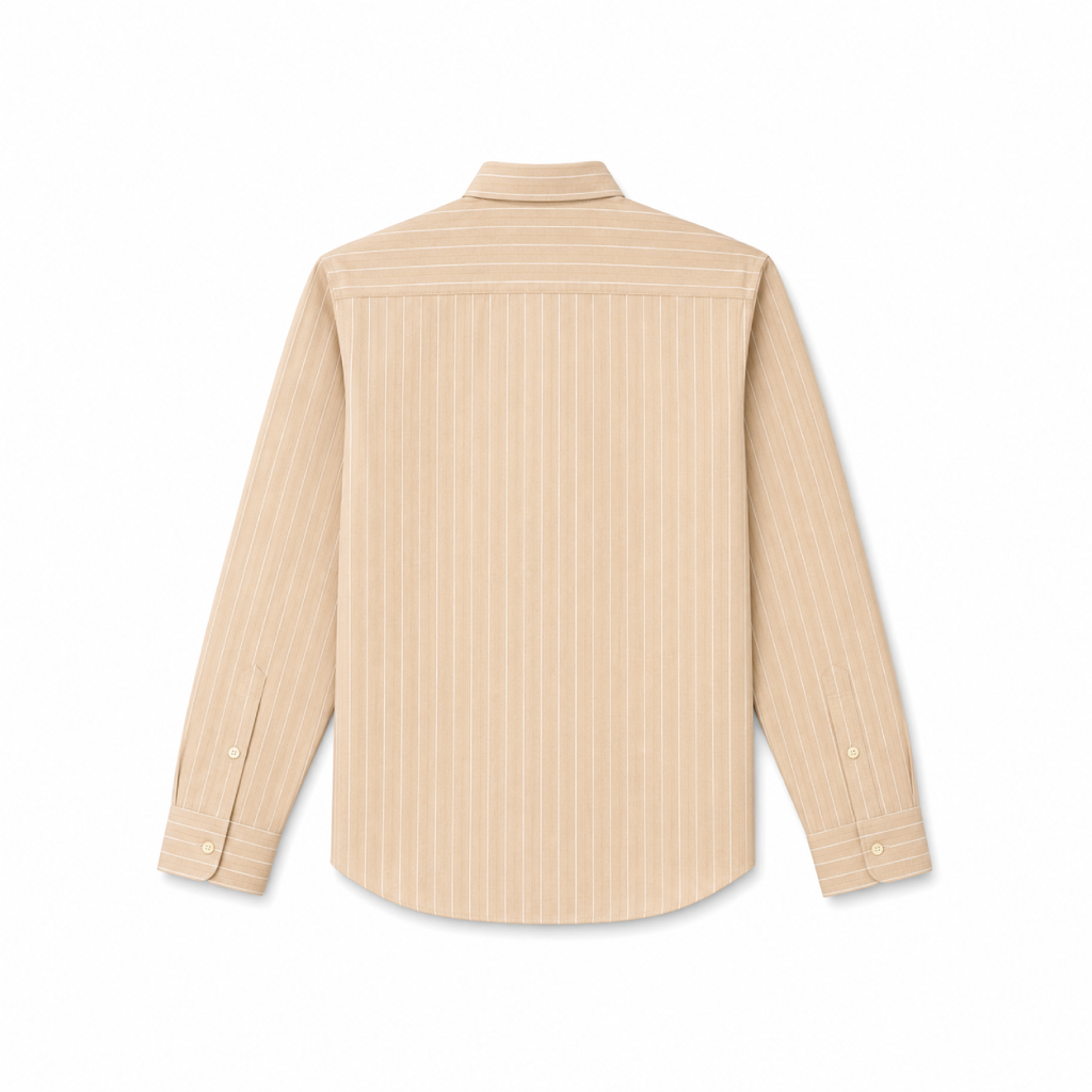 Beige Cotton Linen Relaxed Shirt