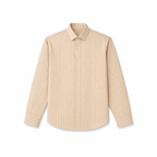 Beige Cotton Linen Relaxed Shirt