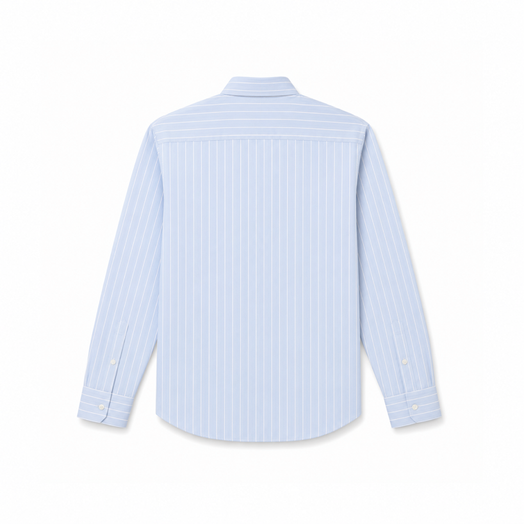 Blue Cotton Linen Relaxed Shirt