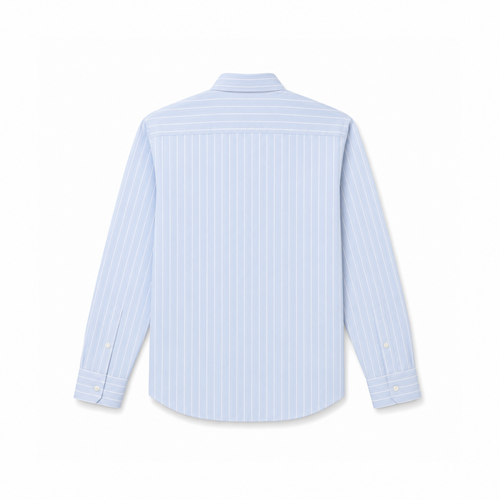 Blue Cotton Linen Relaxed Shirt