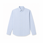 Blue Cotton Linen Relaxed Shirt