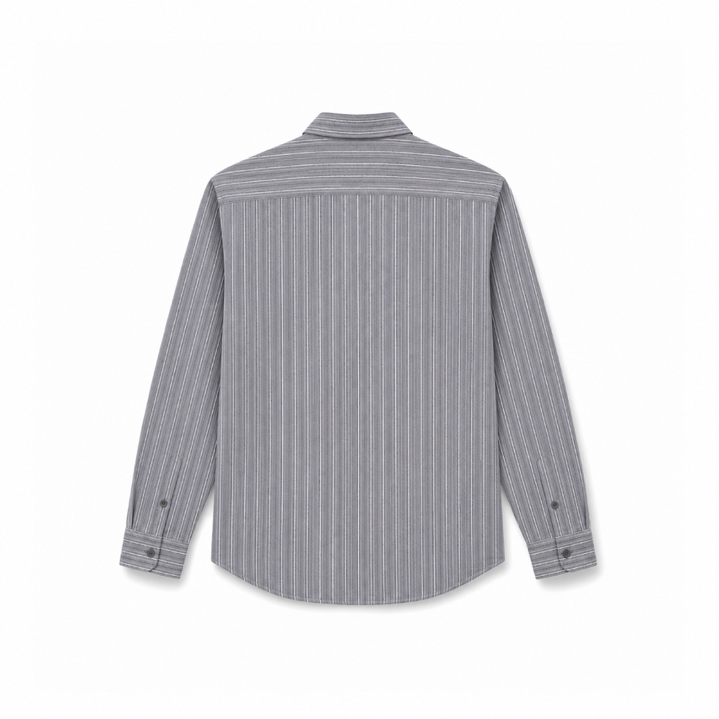 Grey Cotton Linen Relaxed Shirt