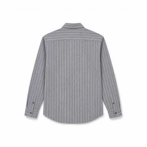 Grey Cotton Linen Relaxed Shirt
